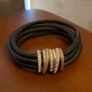 Brighton leather magnetic clasp bracelet